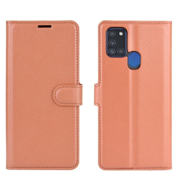 Classic Samsung Galaxy A21s flip etui - Brun Brown