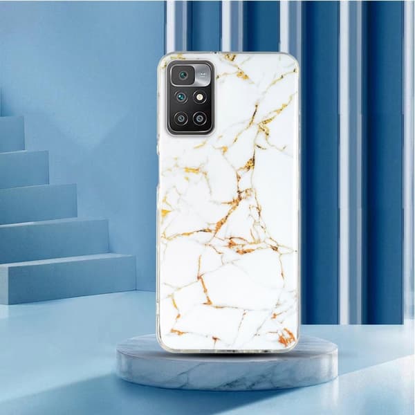 Marble Xiaomi Redmi Note 11 / 10 Prime / 10 Etui - Hvid White
