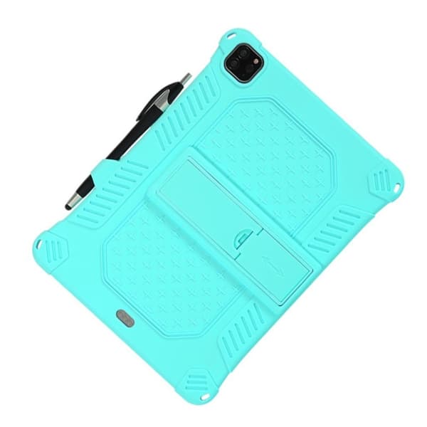iPad Pro 11 tommer (2020) / (2018) flip-etui i skinn med solid tema - Cyan Green