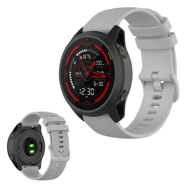 Garmin Forerunner 745 grid silikone rem - grå Silver grey