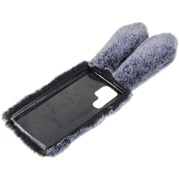 Pörröinen kani Samsung Galaxy S22 Ultra kotelot - Tummanharmaa Silver grey