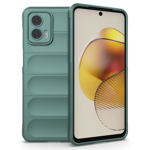 Mjukt greppformat Motorola Moto G73 skal - Grön Grön