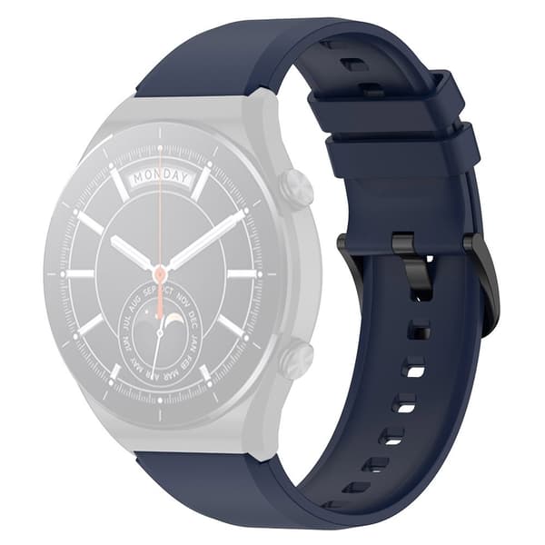 22mm Universal enkel silikone urrem - Midnatsblå Blue