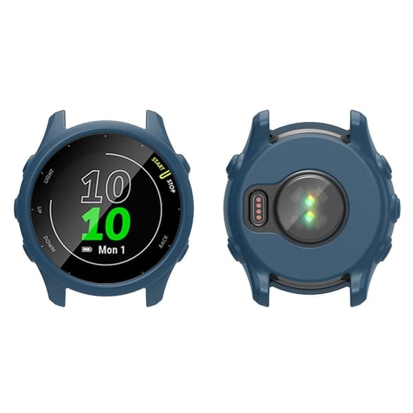 Garmin Forerunner 255 Watch Case Drop-Resistant Silicone Smartwatch Cover - Mørkeblå Blue
