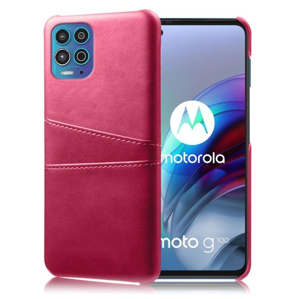 Motorola Moto G100 / Motorola Edge S skal med korthållare - Rosa Rosa