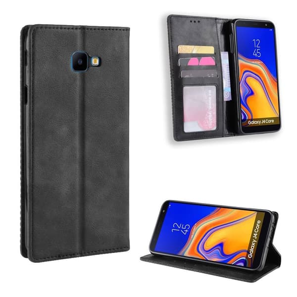 Bofink Vintage Samsung Galaxy J4 Plus (2018) etui - Svart Black