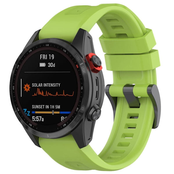 Silikoninen kellohihna Garmin ja Coros kellolle - Vihreä Green