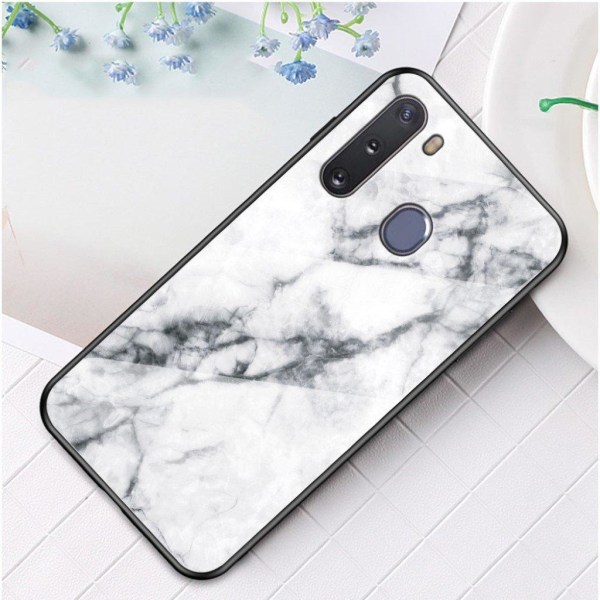 Fantasy Marble Samsung Galaxy M31 cover - Sort White