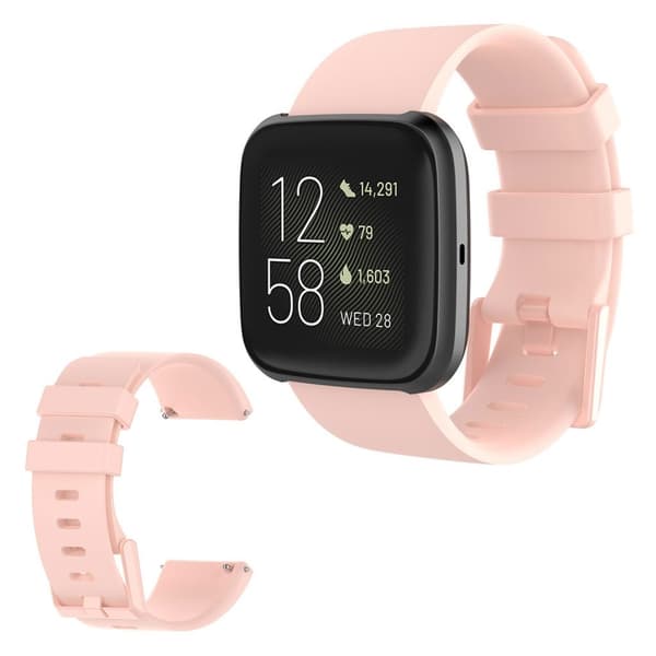 Fitbit Versa 2 / Versa Lite silikon klockarmband - rosa / Size: S Rosa