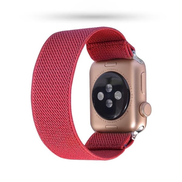 Apple Watch Series 5 40mm solid color nylon watch band - Red Röd