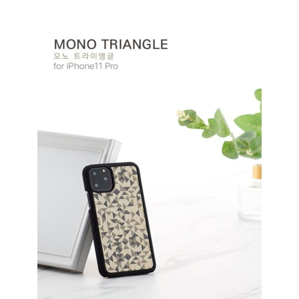 Man&Wood premium case for iPhone 11 Pro - Mono Triangle Brun