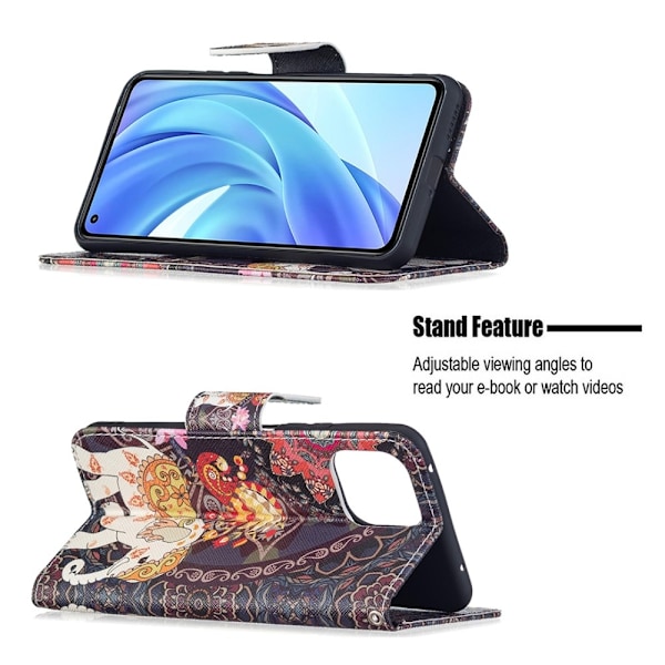 Wonderland Xiaomi 11 Lite 5g Ne / Mi 11 Lite 5g / 11 Lite Läppäkotelo - Flower And Elephant Multicolor