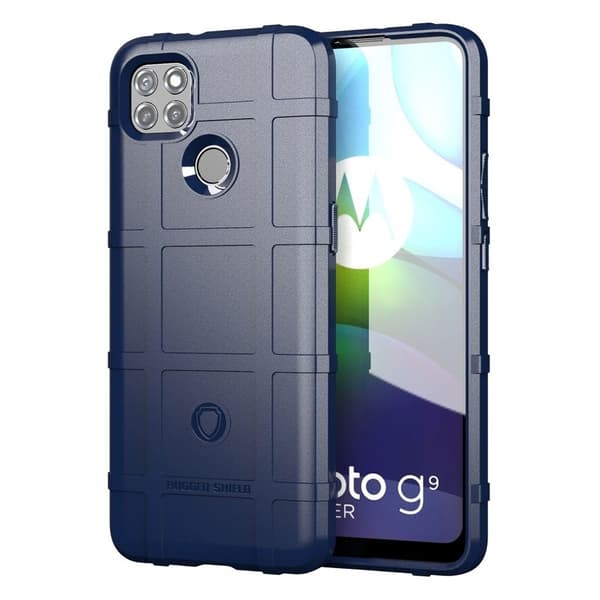 robust skjold etui - Motorola Moto G9 Power - blå Blue