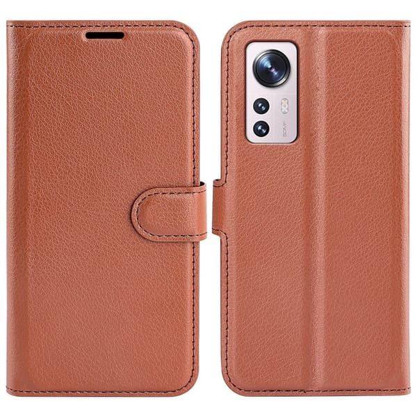 Klassisk Xiaomi 12 Lite flip etui - Brun Brown