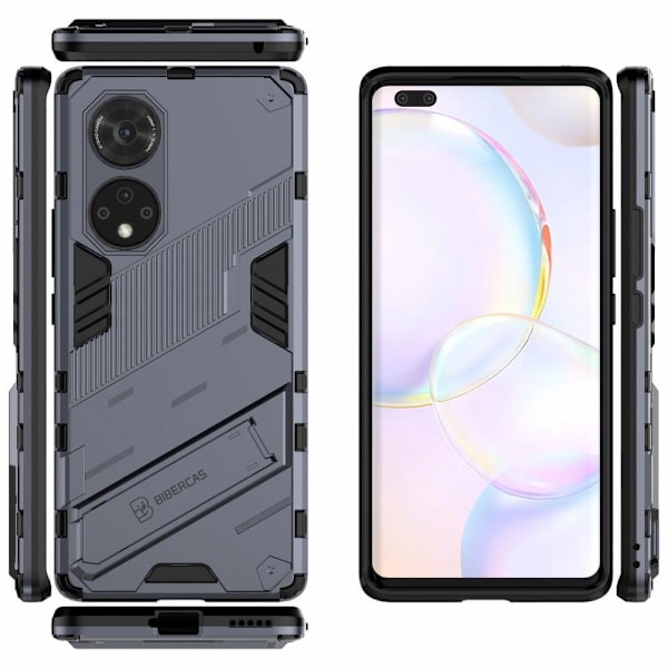 Shockproof Hybrid Suojakuori With A Modern Touch For Huawei Nova 9 Pro / Honor 50 Pro - Tummansininen Blue