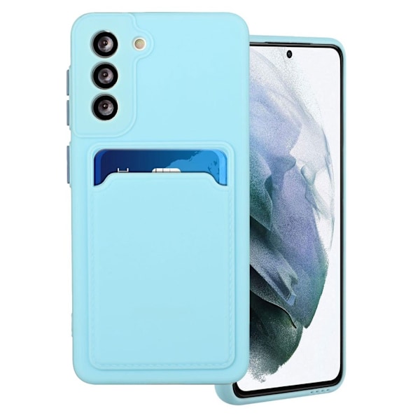 Card Holder Suojakuori For Samsung Galaxy S21 - Vauvasininen Blue