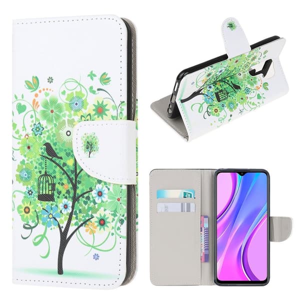Wonderland Xiaomi Redmi 9 Flippetui - Grønt Tre Green