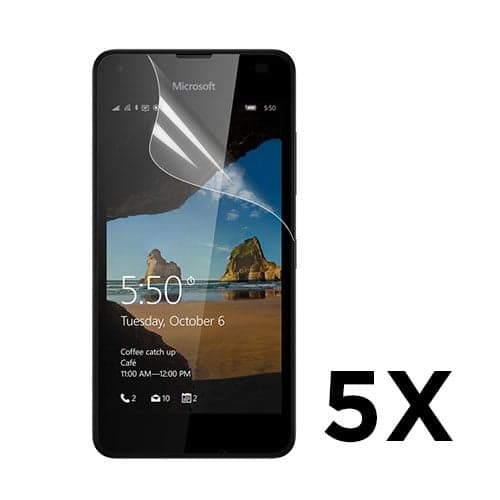 Skjermbeskytter til Microsoft Lumia 550. 5 Stk. Transparent