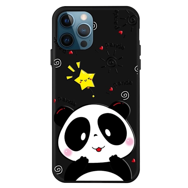 Stødsikkert beskyttelses iPhone 14 Pro cover - Panda Black