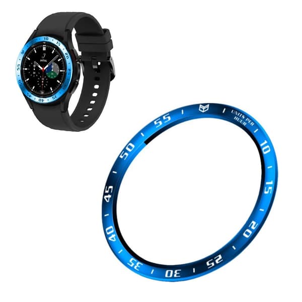 Samsung Galaxy Watch 4 Classic (46mm) tidsskala stil rustfrit stål bezel ring - Blå / Hvid Blue
