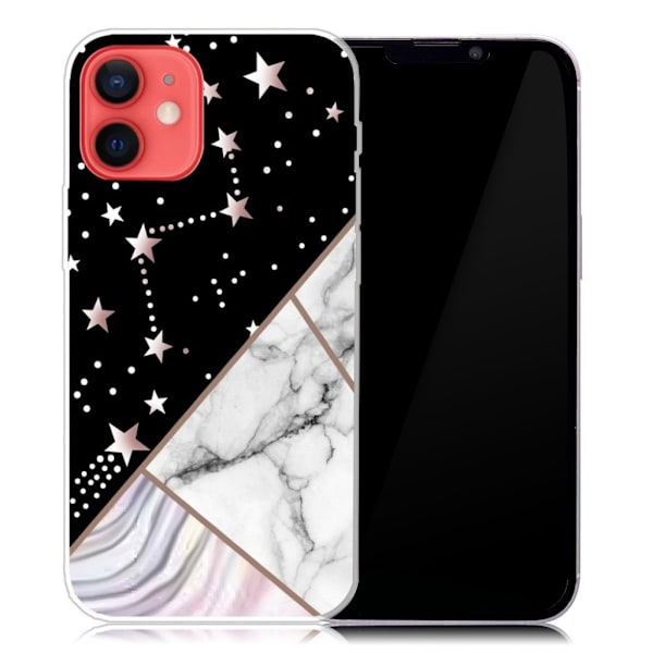 Marmormotiv iPhone 13 Mini skal - Konstellation Marmorplatta multifärg