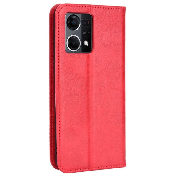 Bofink Vintage Oppo F21 Pro / Oppo Reno7 læderetui - Rød Red