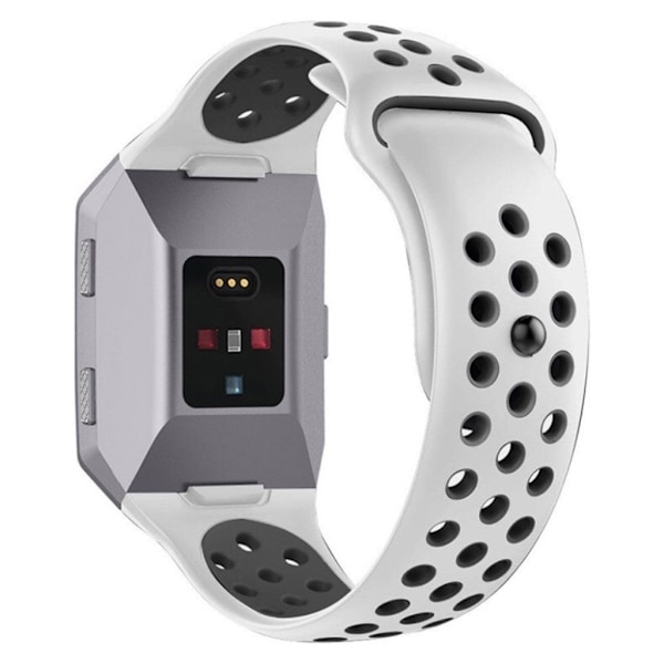 Fitbit Ionic kaksivärinen silikoninen kellonauha - Valkoinen / Musta White