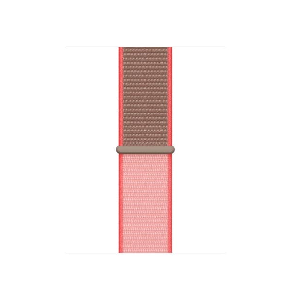 Apple Watch Series 5 40mm solid farve nylon urrem - Pink / Lysebrun Pink