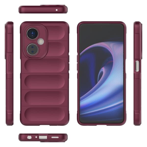 Deksel med mykt grep for OnePlus Nord CE 3 Lite - Vinrød Red