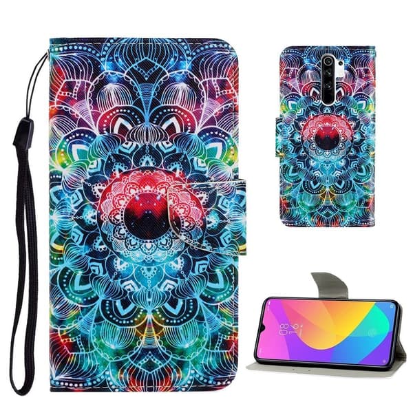 Wonderland Xiaomi Redmi 9 Flippetui - Mandala Blomst Multicolor