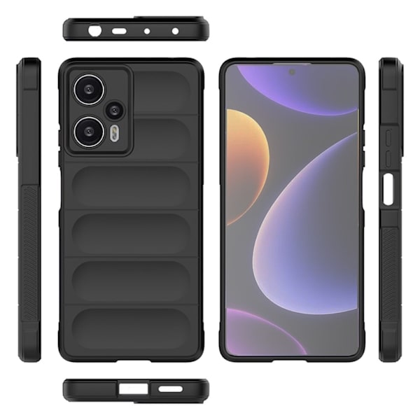 Mjukt greppformat Xiaomi Poco F5 Pro / Xiaomi Redmi Note 12 Turbo skal - Silver/Grå Silvergrå