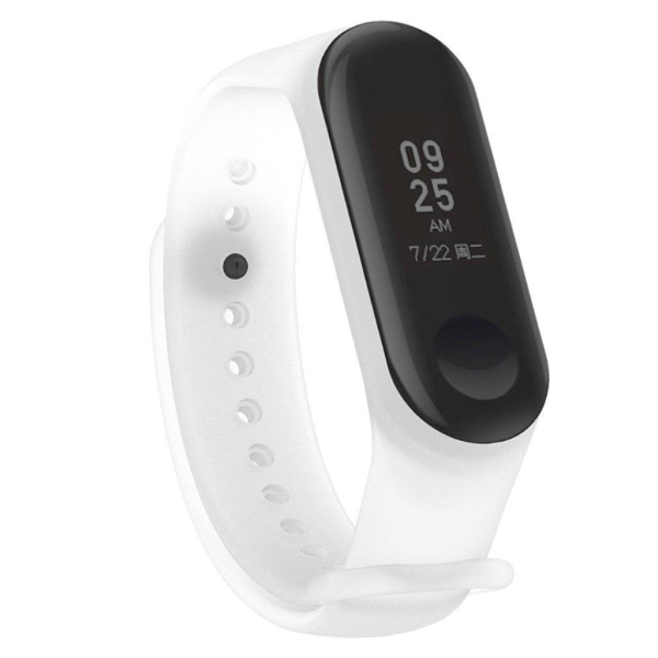 Xiaomi Mi Smart Band 4 / Band 3 genomskinligt klockarmband i silikon - Transparent Vit Vit