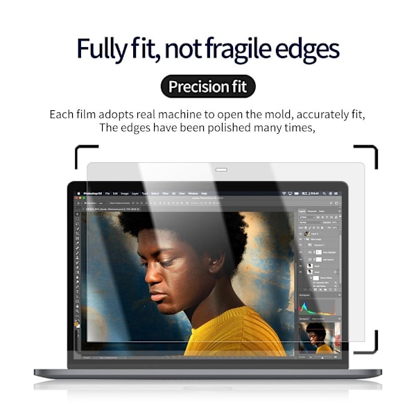MacBook Pro 13 M2 (A2338, 2022) / (2020) skærmbeskytter af hærdet glas mod blåt lys Transparent
