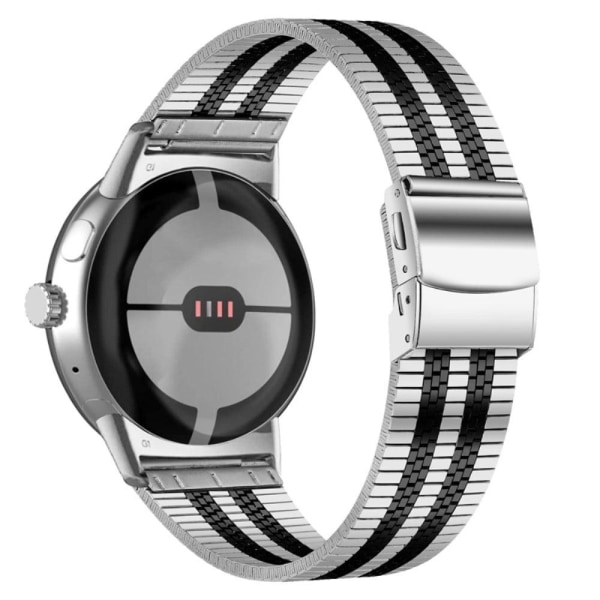 Google Pixel Watch 5 beads stainless steel watch strap - Silver Silvergrå