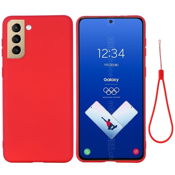 Matta nestesilikoninen kuori Samsung Galaxy S21 FE - Punainen Red