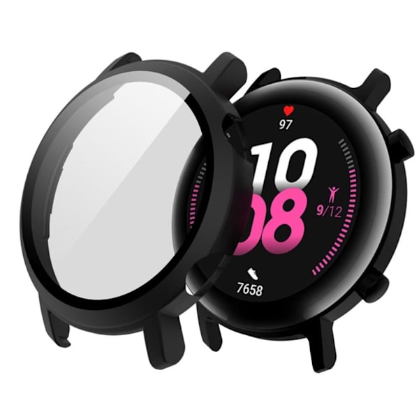 Huawei Watch GT 2 42mm cover with tempered glass - Black Svart