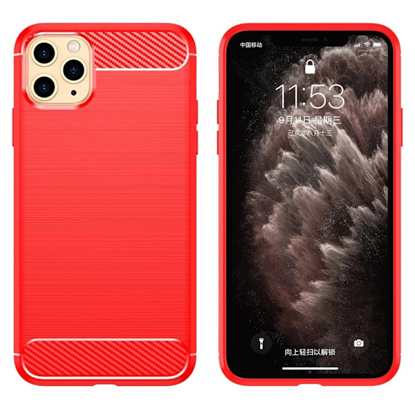 Carbon Flex etui - iPhone 11 Pro - Rød Red