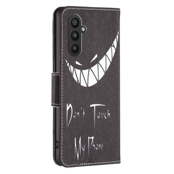 Wonderland Samsung Galaxy A25 Flip Etui - Don't Touch My Phone Black
