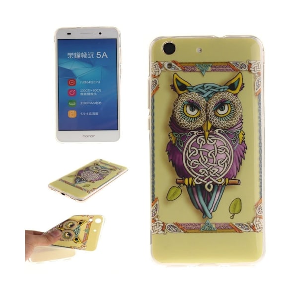 Huawei Y6 II Suojaava Kuori - Hieno Pöllö Multicolor
