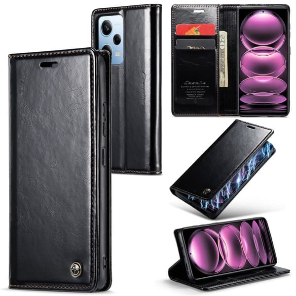 CaseMe Xiaomi Poco X5 Pro / Redmi Note 12 Pro / Note 12 Pro Speed Smooth Etui - Svart Black