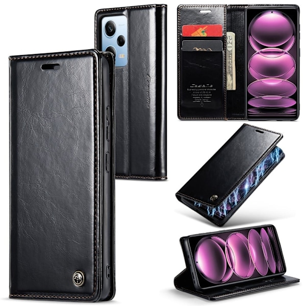 CaseMe Xiaomi Poco X5 Pro / Redmi Note 12 Pro / Note 12 Pro Speed Smooth Suojakotelo - Musta Black