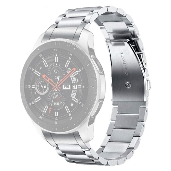 Samsung Galaxy Watch (46mm) / S3 Frontier ruostumattomasta teräksestä valmistettu kellonhihna Silver grey