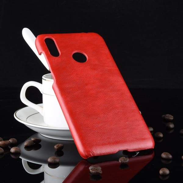 Asus ZenFone Max (M2) litsi pintainen nahkainen suojakotelo - Punainen Red