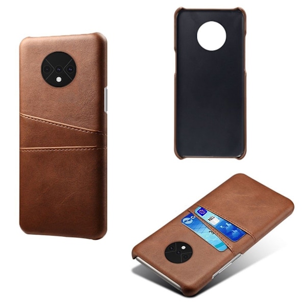 Dual Card OnePlus 7T etui - Brun Brown