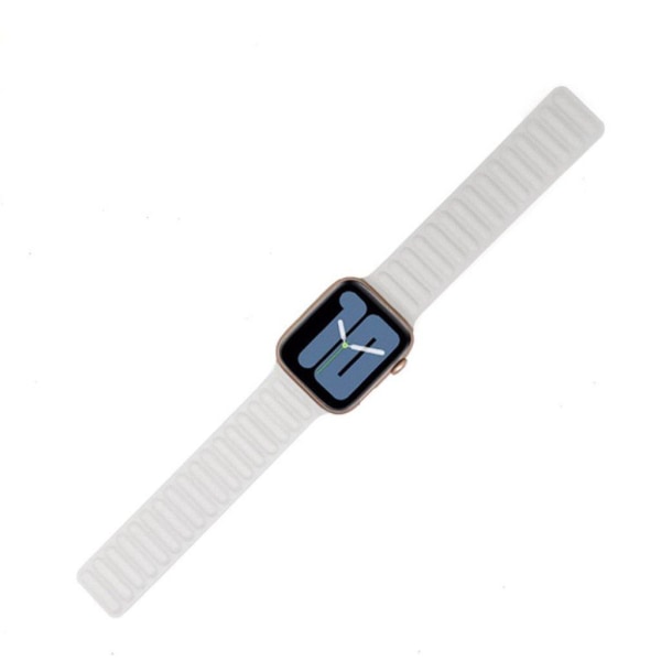 Simple ægte læder rem til Apple Watch Series 6 / 5 44mm - orange rød White