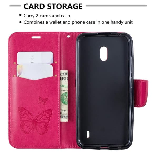 Butterfly Nokia 2.2 veske - Rose Pink