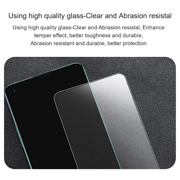 AMORUS skærmbeskytter i hærdet glas med buet kant til OnePlus Nord 2 5G Transparent