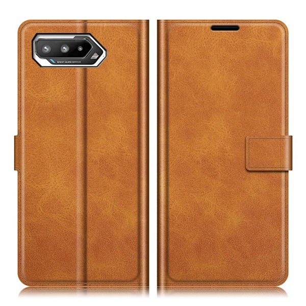 Hållbart konstläder Asus ROG Phone 5 fodral med plånbok - Orange Orange