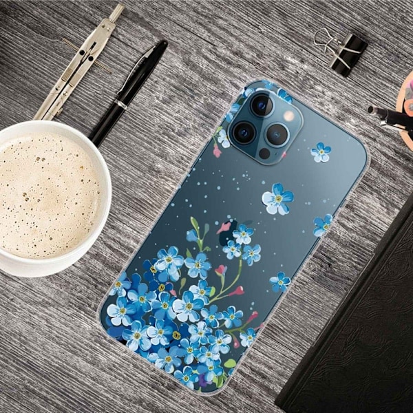 Deco iPhone 14 Pro skal - Blå Blommor Blå