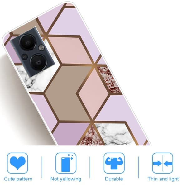 Marmormotiv OnePlus Nord N20 5G skal - Rosa/Grön Och Blå Gradienter multifärg
